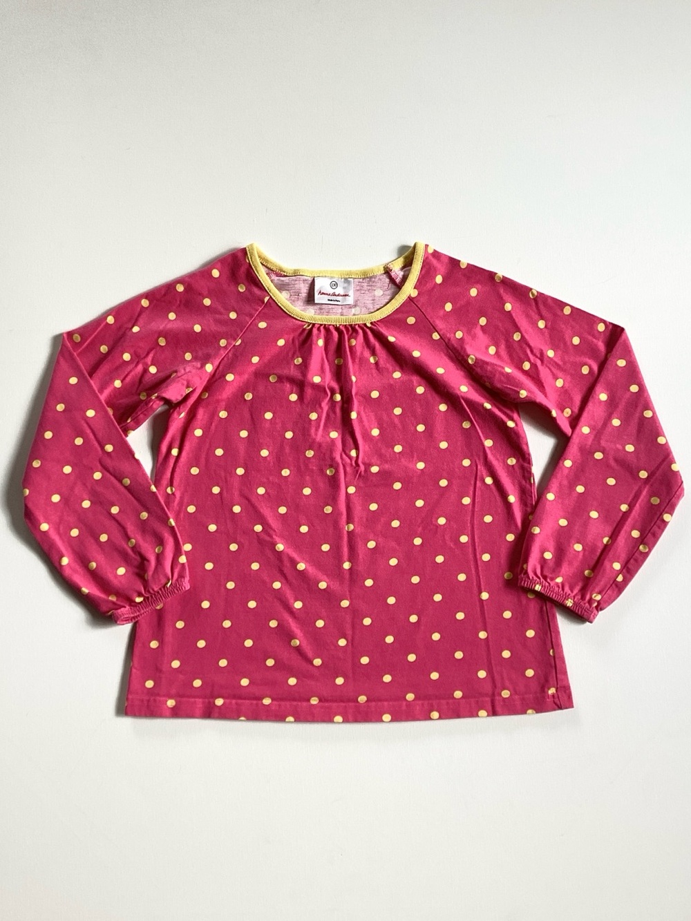 Hanna Andersson Pink and Yellow Polka Dot T-shirt